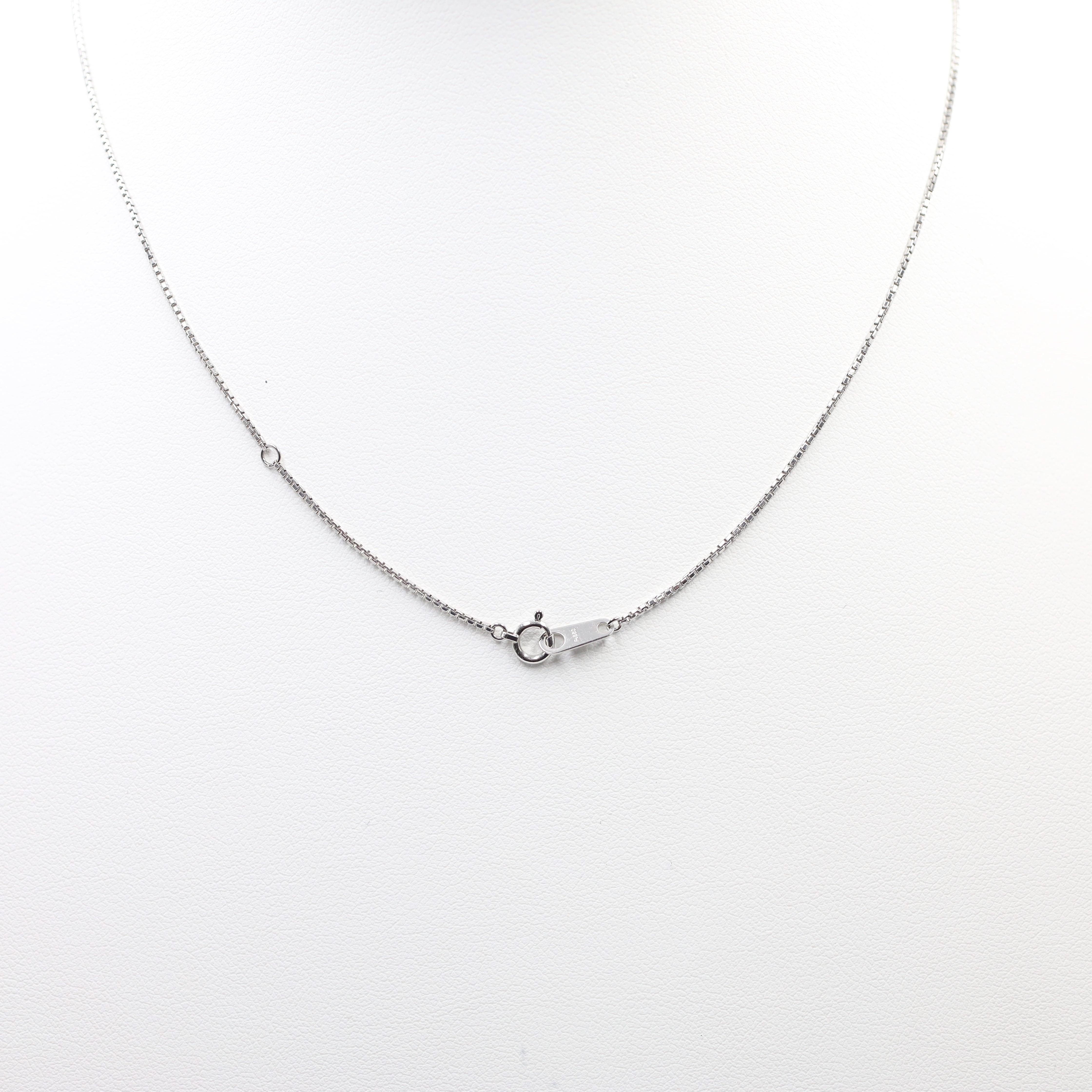 Classic Platinum Sapphire and Diamond Halo Pendant Necklace (1.73 ct Sapphire)