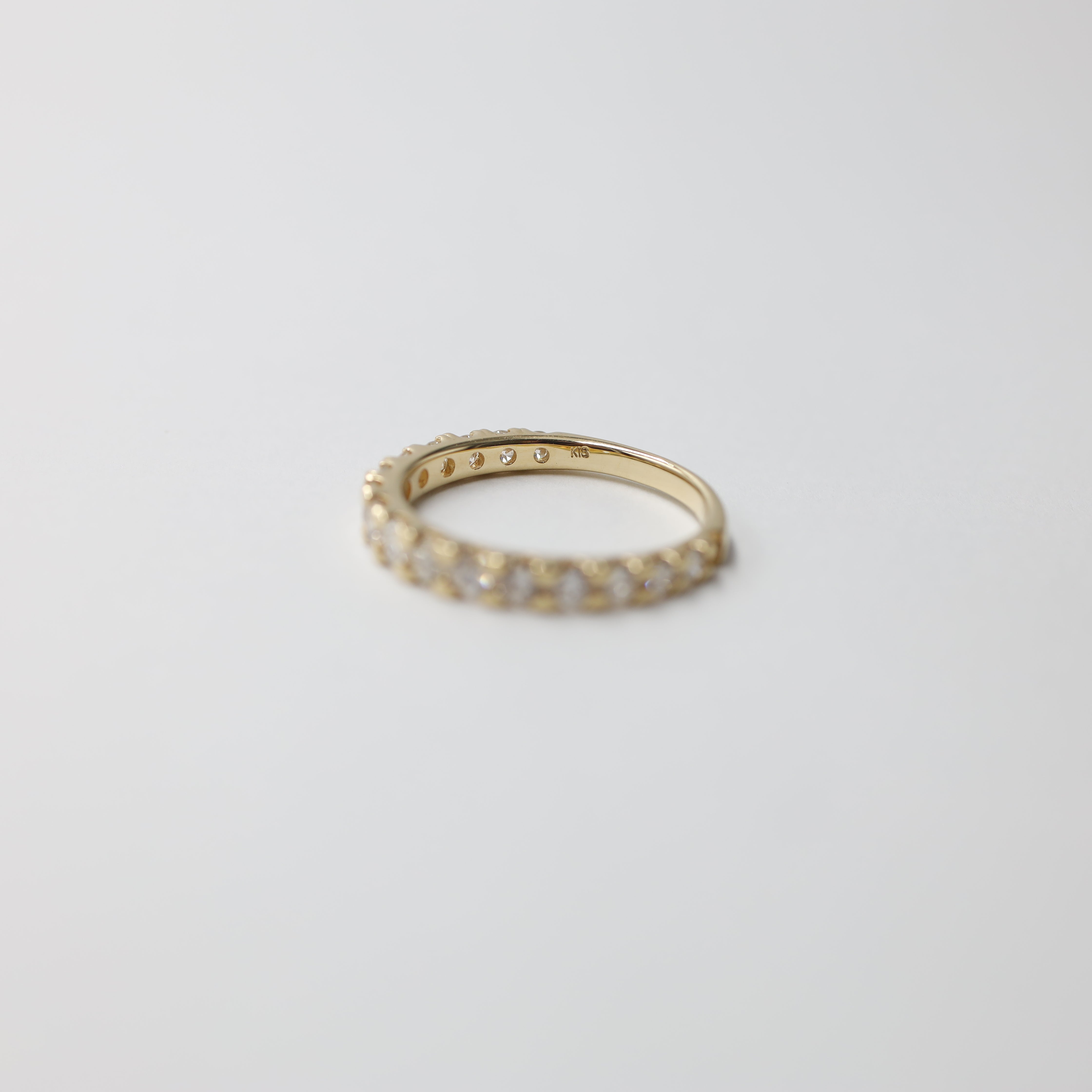 1.00 Carat Diamond Eternity Band in K18 Yellow Gold