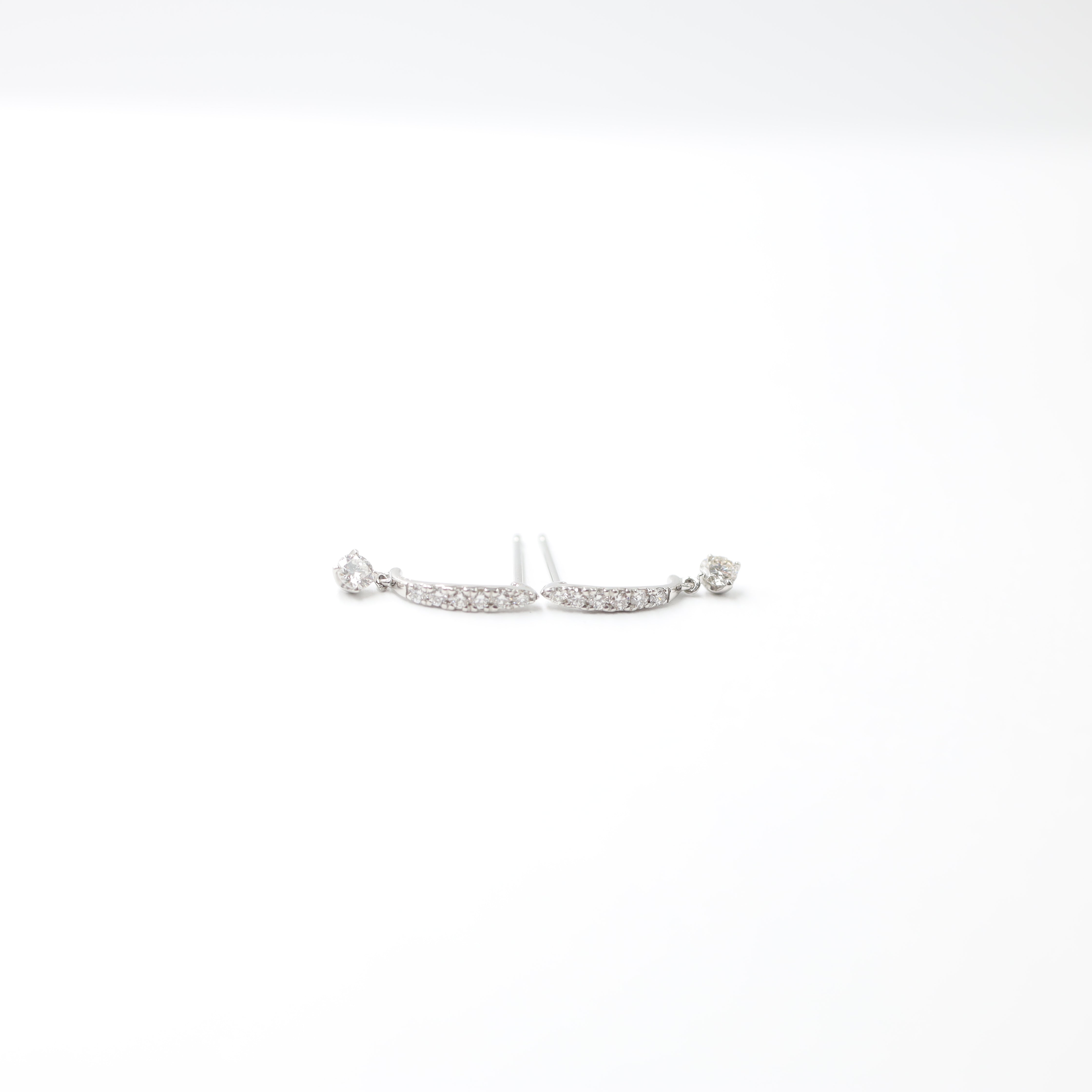 PT900 Diamond Dangle Earrings