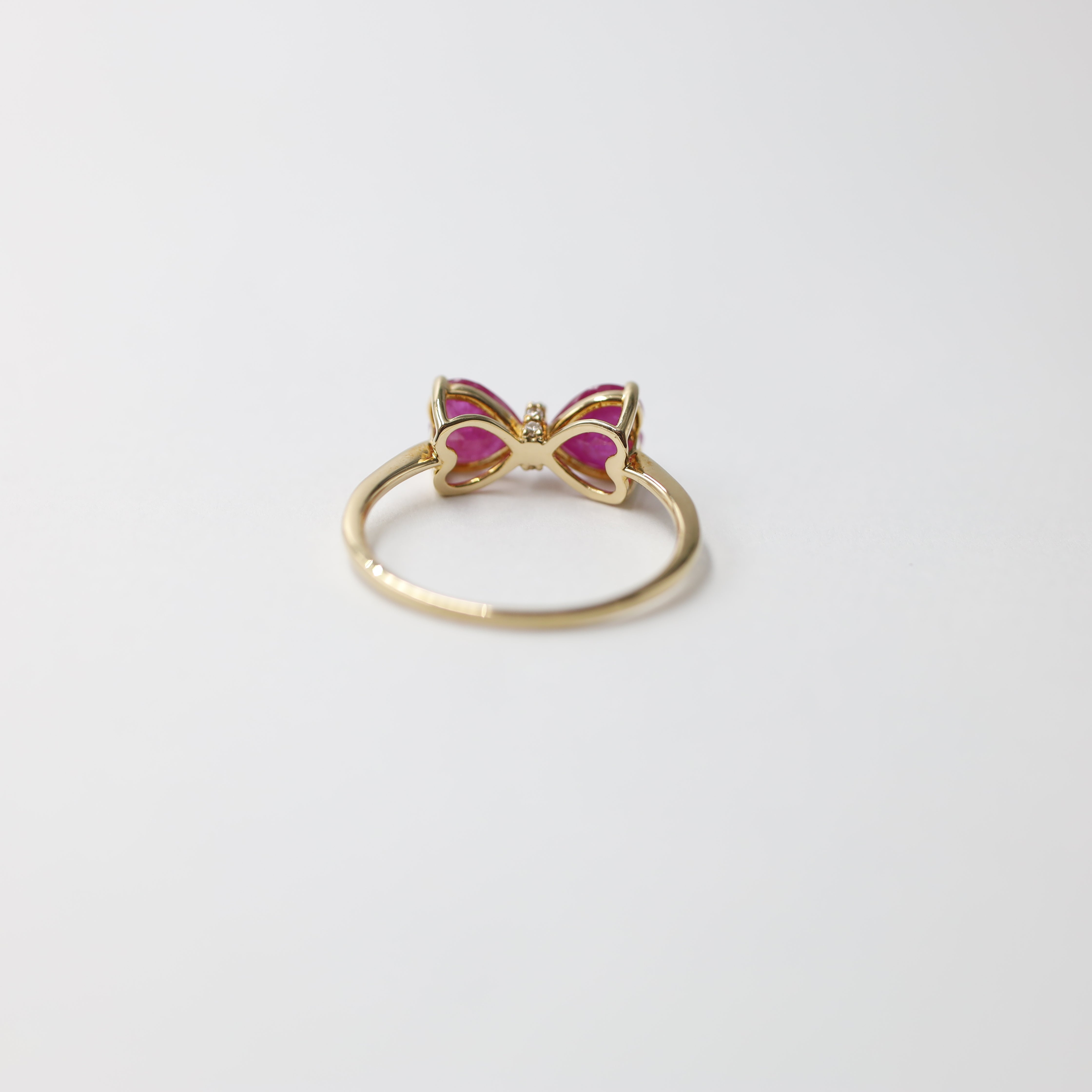 K18 Yellow Gold Ruby and Diamond Soulmate Ring